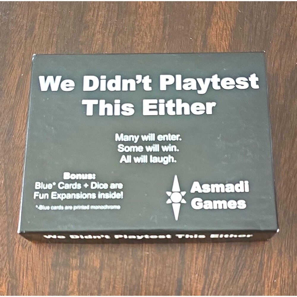 Asmadi Games We Didn’t Playtest This Either Humor Card Game 2-10 Players 17+